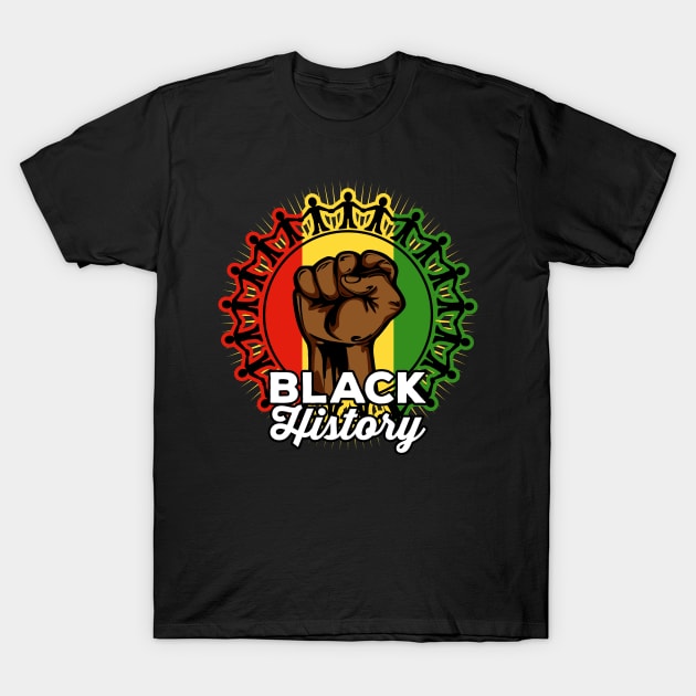 Black History Empowerment African World Colors T-Shirt by RadStar